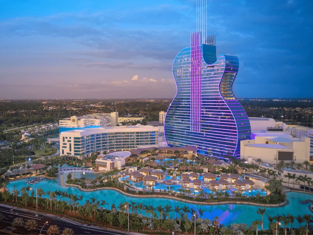 Hard Rock Hotel Hollywood Florida roof project featuring decorative tile installation by Enviroshake
