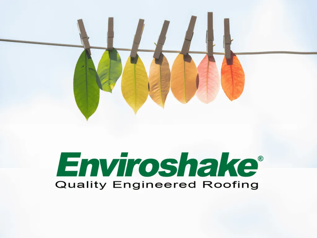 Comparison chart showing the 50-year lifecycle of Enviroshake versus 15-year cedar shake roofing