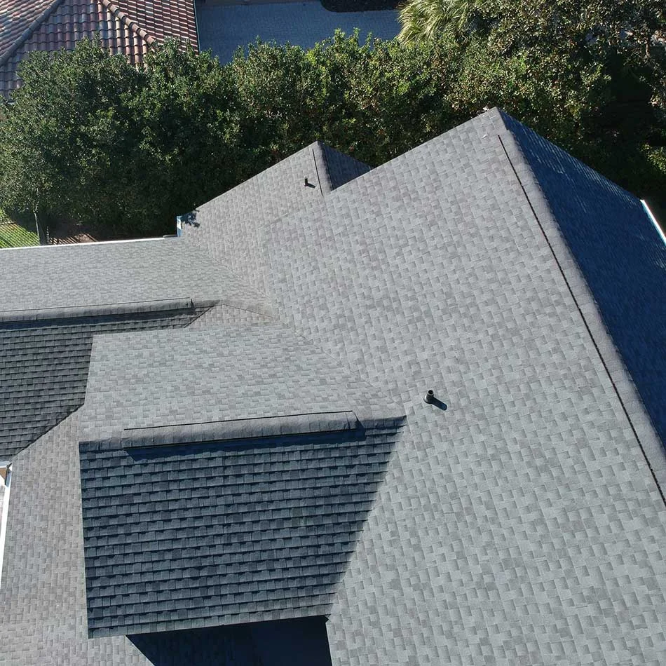 Close up of Tampa Bay roofing repairs on a roof