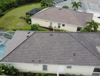 View of a stunning home roofed with Brava Slate Tiles